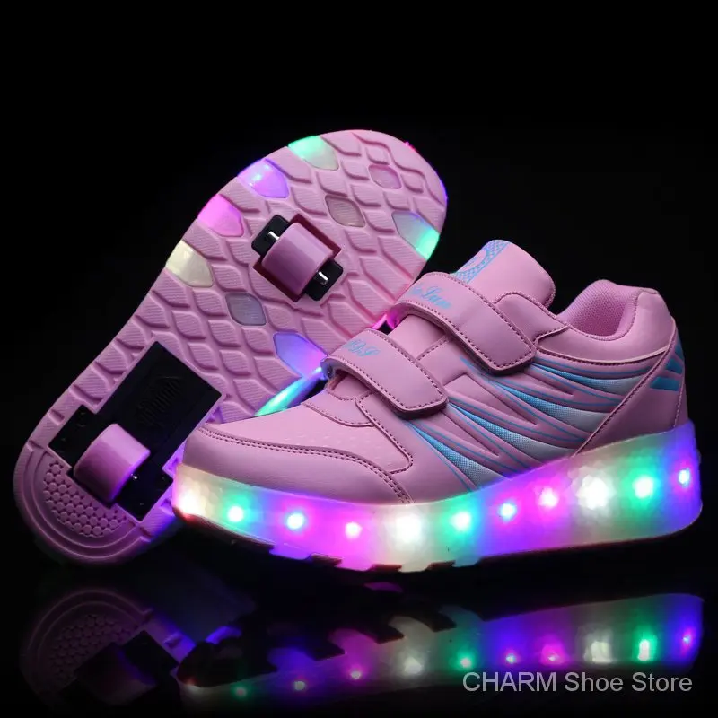 [Mall quality ] Raya size:27 --- 43 new Heelys men and women shoes Kapi student children adult wheel tunggalledlights single wheel shoes tmad