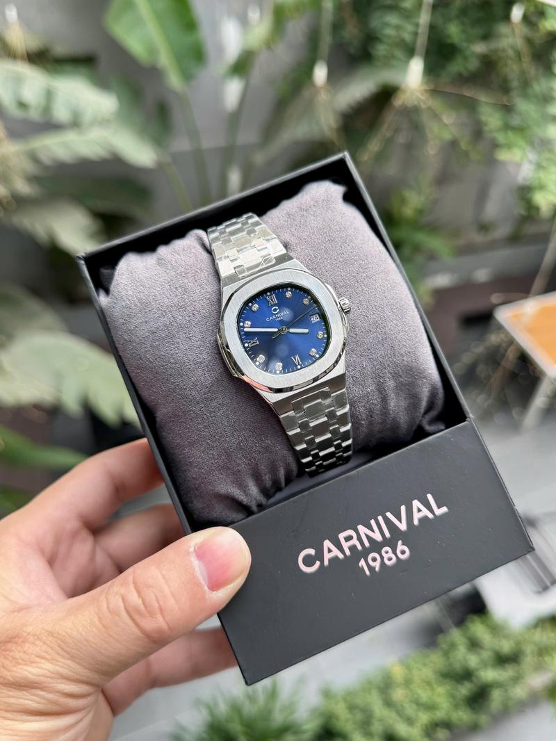 Product Introduction of Đồng Hồ Nữ CARNIVAL 8160L Size 34mm Form Nautilus - Kính Sapphire | Hàng Chính Hãng 5