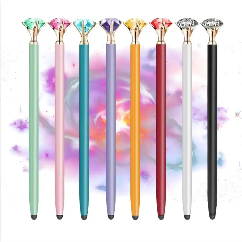 Colorful Artificial Diamond Design Stylus Pen, Multipurpose Touch Screen Capacitive Pen, Stylus for iPad, Android, Chrome Book, Tablet 0