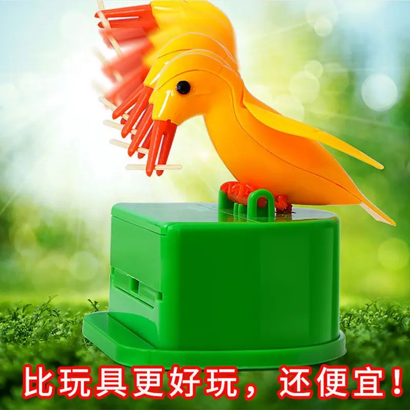 Hộp Đựng Tăm, Thiết Kế Hình Chim Gõ Kiến Sáng Tạo, Hộp Đựng Đẩy, Hình Chim, Hộp Đựng Tăm Cầm Tay Bằng Thiếc, Đựng Tăm