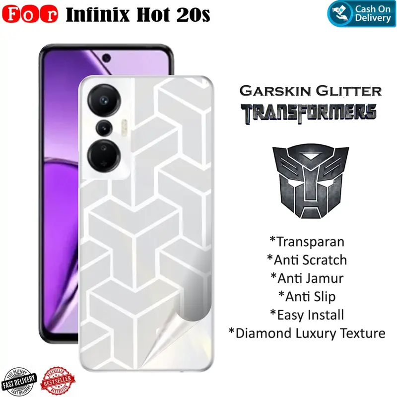 Paket 3in1 Tempered Glass Infinix Hot 20s Anti Gores Pelindung Layar dan Kamera Free Garskin 4