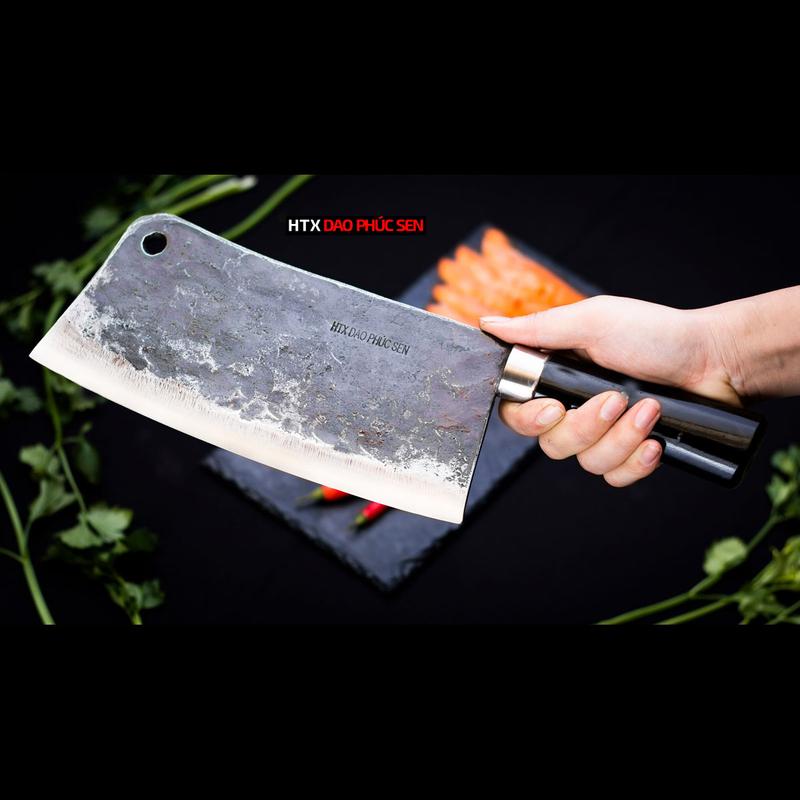 Dao Chặt Xương thép nhíp xe 800g N10M / HTX DAO PHÚC SEN