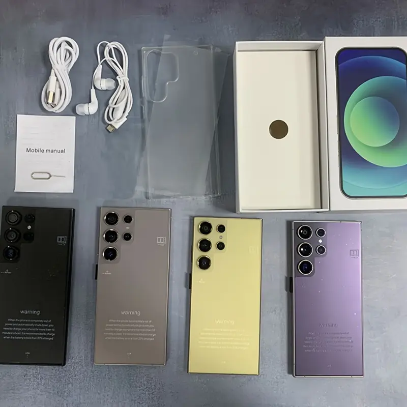 Smartphone Android 14 5G Unlocked Phone 6.8 "HD 8GB RAM+256GB ROM 24MP+50MP 6800mAh Snapdragon8 Gen3 10 Core CP U Facial Recognition Fingerprint Unlocking 3