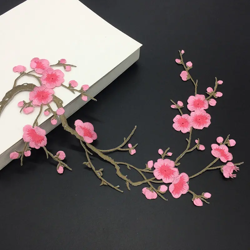 Hoa Trà Hoa Thêu, Hòa Tan Trong Nước, Vải Thủ Công, Phụ Kiện May Vá, Thêu Phục Hồi, 31x22cm, Thích Hợp Cho May Vá