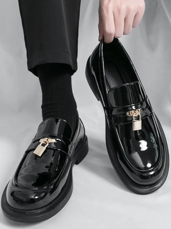 Men's Fashionable Plain Color Lace-Up Loafers, Casual Comfortable Slip-on Loafers for Daily Wear, Fashion Shoes for Party, Daily Clothing Decor 5