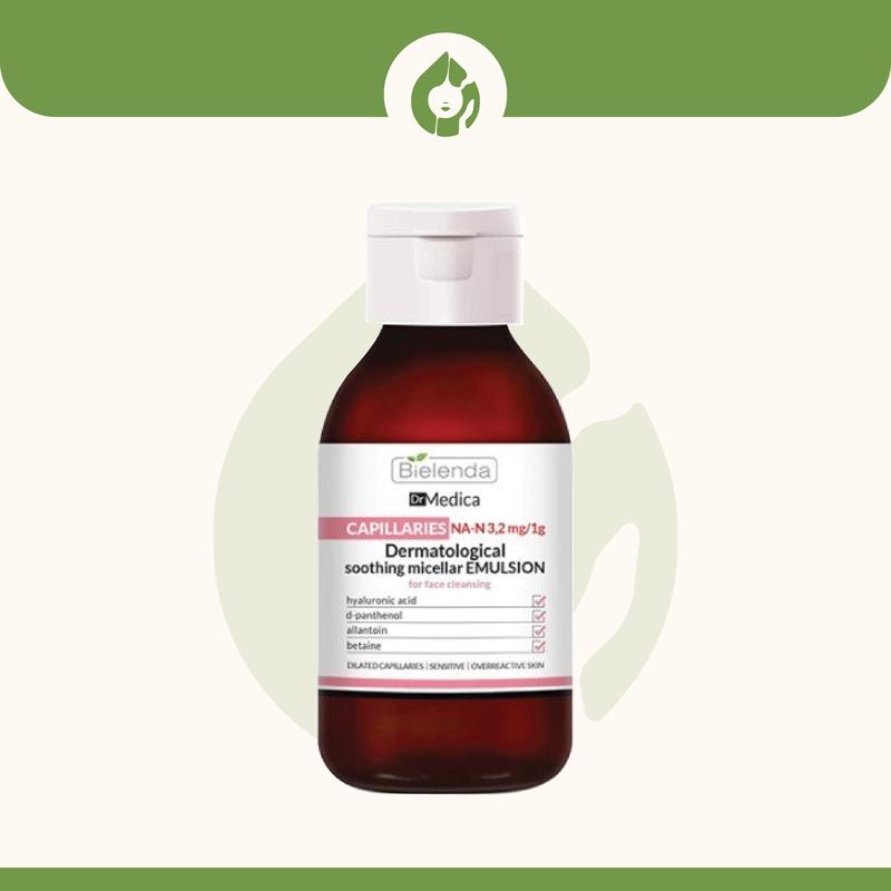 Sữa rửa mặt Bielenda Dr Medica Capillaries Soothing Micellar Emulsion 250ml