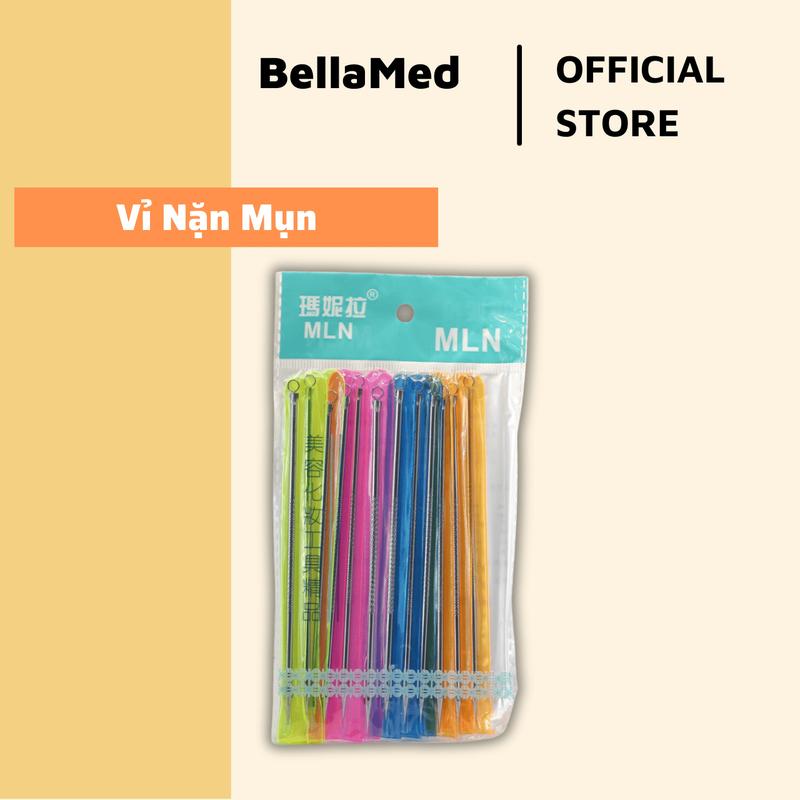 Vỉ nặn mụn nhiều màu MLN có 2 đầu nặn Làm Đẹp Da Skincare