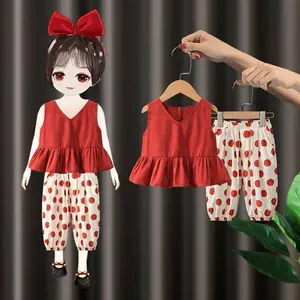 (FILOBEE) SETELAN ANAK PEREMPUAN POLKA CELANA BALON IMPORT BAJU PERGI SANTAI (F026) setelan anak polkadot