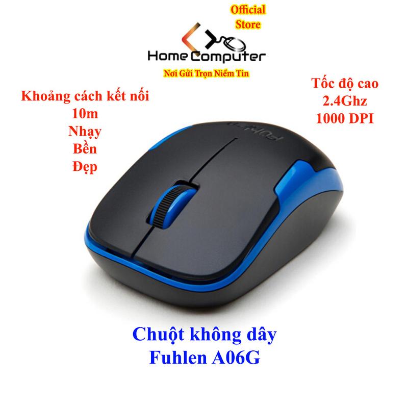 Chuột không dây, chuột máy tính fuhlen A06G, hàng loại xịn, tặng kèm pin, thiết kế đẹp mắt