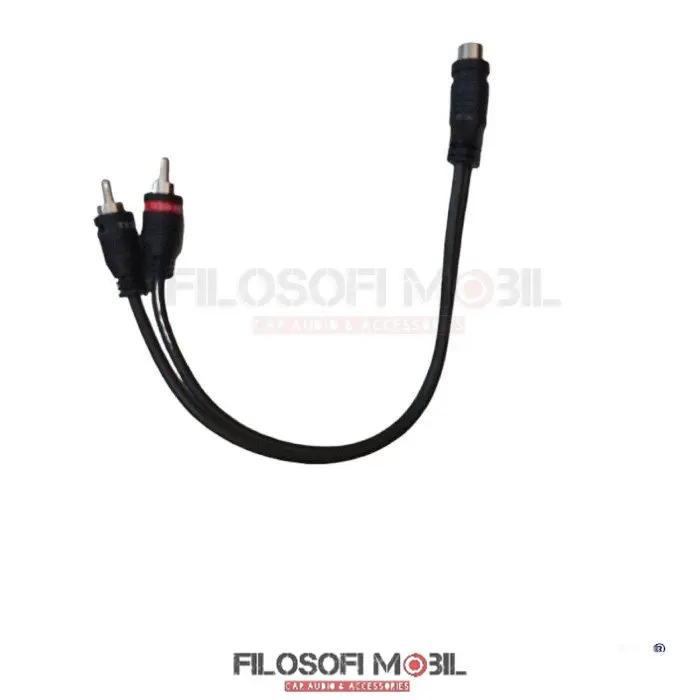 Kabel rca cabang 1 cewe 2 cowo kabel jack - FM 0