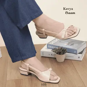KOWALA Kavya Sandal Wanita Hak Pendek 3 Cm Terbaru I Heels Kulit Empuk & Nyaman - Heels Wanita Hak 3 Cm