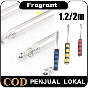 1.2m 2m Tongkat Tiang Bendera Tour Leader Travel Flag Pole Telescopic Pointer Stick Teleskopik Penunjuk Memanjang Guide Portable