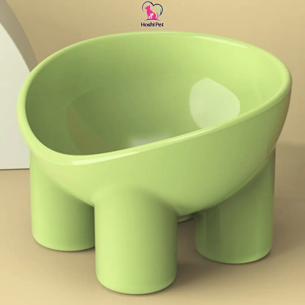 Bát ăn đơn chống gù cho chó mèo Hoshi Pet BA19 bằng nhựa