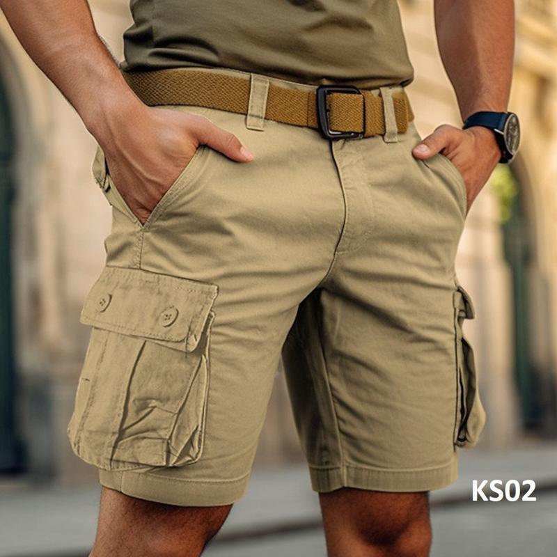 Quần kaki túi hộp nam nhiều màu ngắn, kaki cao cấp, quần trung niên thanh niên nhiều màu Menswear Jean Menswear Jean Có Túi Pants[KKS]