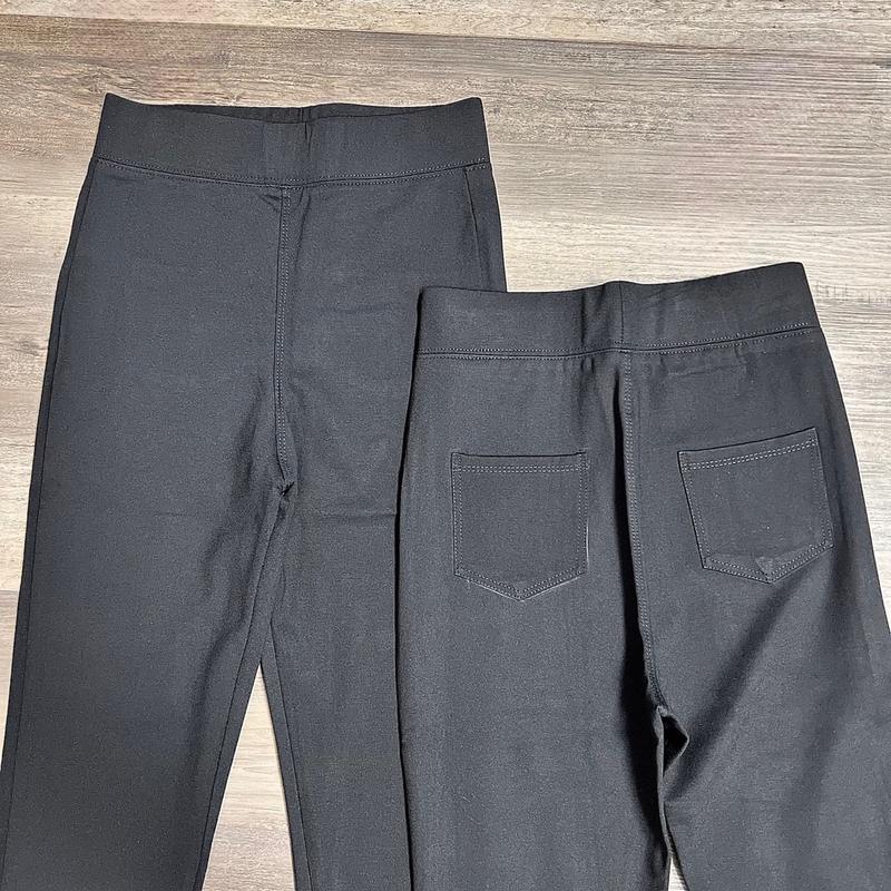 COMBO 2 QUẦN - Quần legging nữ dáng dài big size 2 túi sau chất umi hàn cạp 5cm có túi sau Ôm gọn Trơn Màu đen Thông thường Voi Women Kem thanh lịch quần dài Pants Tim