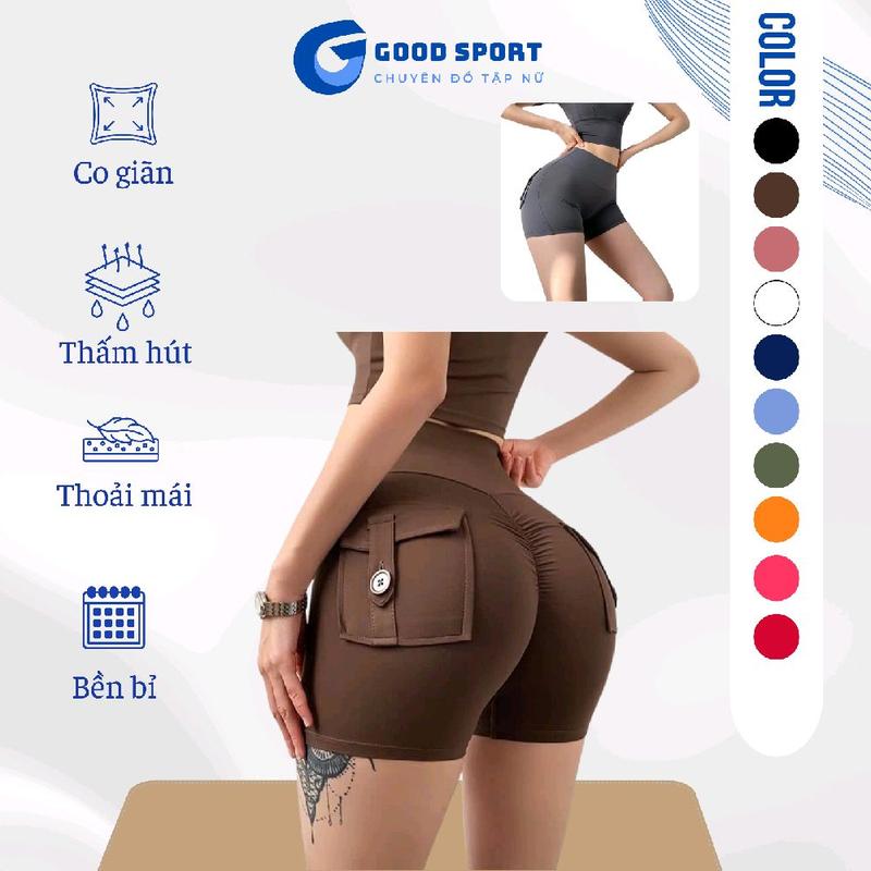 Quần tập gym yoga CM túi sau xinh nữ Sport Tập Yoga