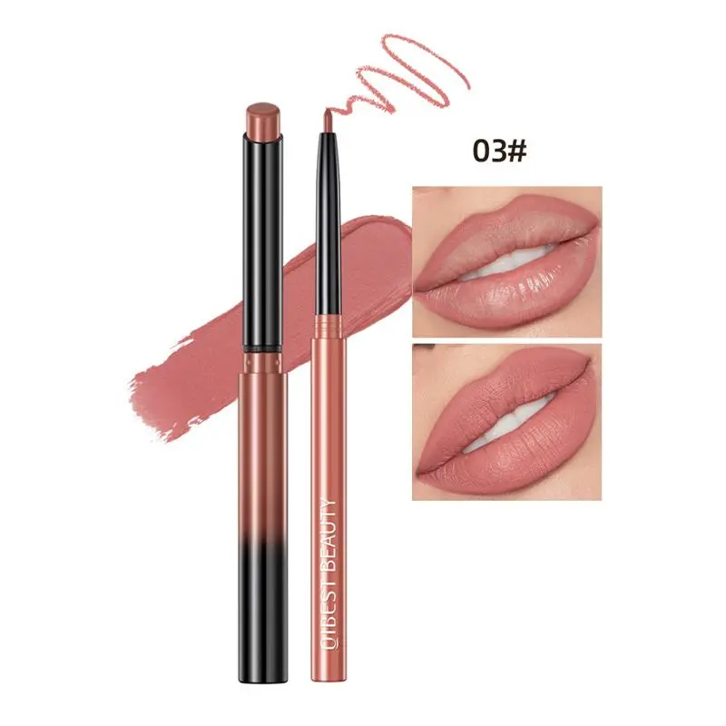 Long Lasting Lipstick & Lip Liner Set, 2pcs/box Matte Waterproof Lipstick & Lip Liner, Easy Coloring Lip Makeup Kit, Natural Lip Color, Suitable for All Occasions Lip Makeup