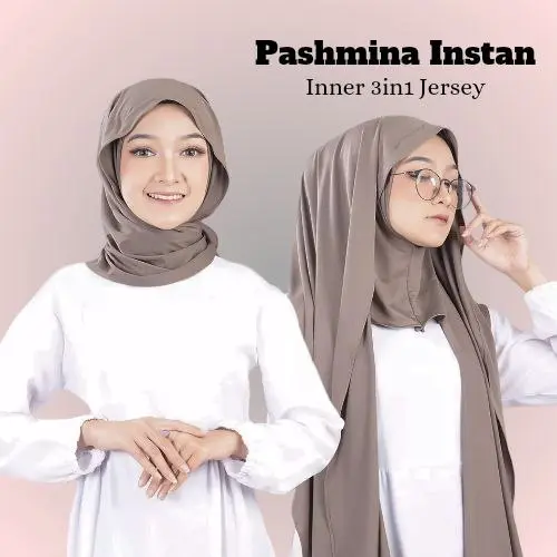 Pashmina Instant Inner Jersey Pashmina Pandemi Pasmina kacamata Pashmina Lubang Masker  Pashmina 3in1 Jersey