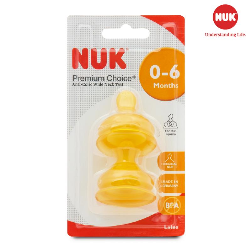 Bộ 2 núm ti NUK Premium Choice cao su tự nhiên an toàn siêu mềm chống rách 4