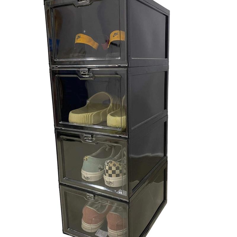 Hộp đựng giày nhựa cứng Việt Nhật Vintage Dạ dày Hình chữ Nhật 35*26*18cm