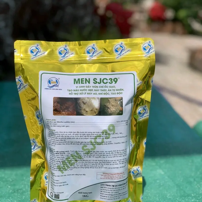 Men vi sinh SJC39 men vi sinh chuyên gây thức ăn tự nhiên cho tôm sach day vitamin c visinh choca 1