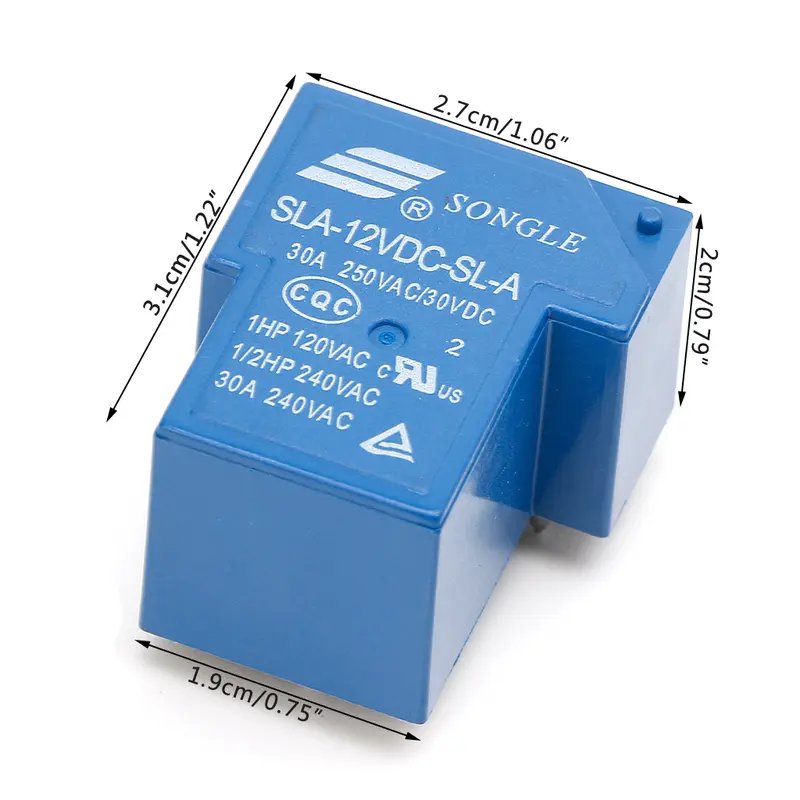 Rơ Le Nguồn, 5PIN, 12V, 30A, SLA-12VDC-SL-A, Rơ Le PCB Nguồn Cuộn Dây Dòng Điện Cao 6
