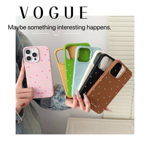 เคสลายจุดสีสันสดใส, เนื้อหนัง, เข้ากันได้กับ iPhone 15, iPhone 16 Pro Max, iPhone 15 Pro ใหม่, กันกระแทก, เข้ากันได้กับ iPhone 13 และ iPhone 14 Pro, ความรู้สึกระดับไฮเอนด์เฉพาะ, เคสนิ่มแบบครอบคลุมเต็มรูปแบบ, การออกแบบหัวใจผู้หญิงที่เรียบง่าย