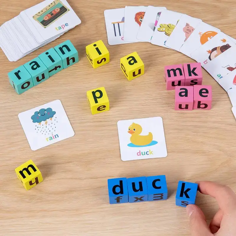 Khối Chữ Cái Montessori Bằng Gỗ, Bộ Ghép Hình Ghép Nhận Thức, Dành Cho Trẻ Em, Học Tập Ghép Chữ Cái, Đồ Chơi Giáo Dục, Trò Chơi Chiến Đấu 1