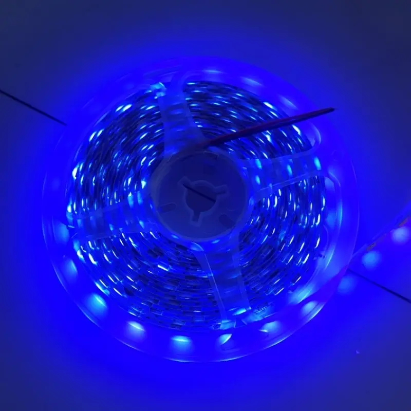 [dài 5 mét] dây led 5050 ip20 điện 12V DC sẵn keo dán màu xanh dương đỏ xanh lá 8