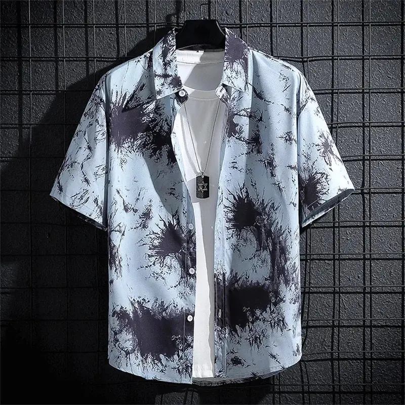 Áo Sơ Mi Nam ngắn Tay In Hình Mùa Hè, Phong Cách Hawaii, Áo Sơ Mi Đi Biển Mỏng, Áo Polo Cổ Cao Cho Nam, Áo Thường Ngày Dáng Ôm, Quần Áo Thời Trang, [Thanh Toán Khi Nhận Hàng] 4