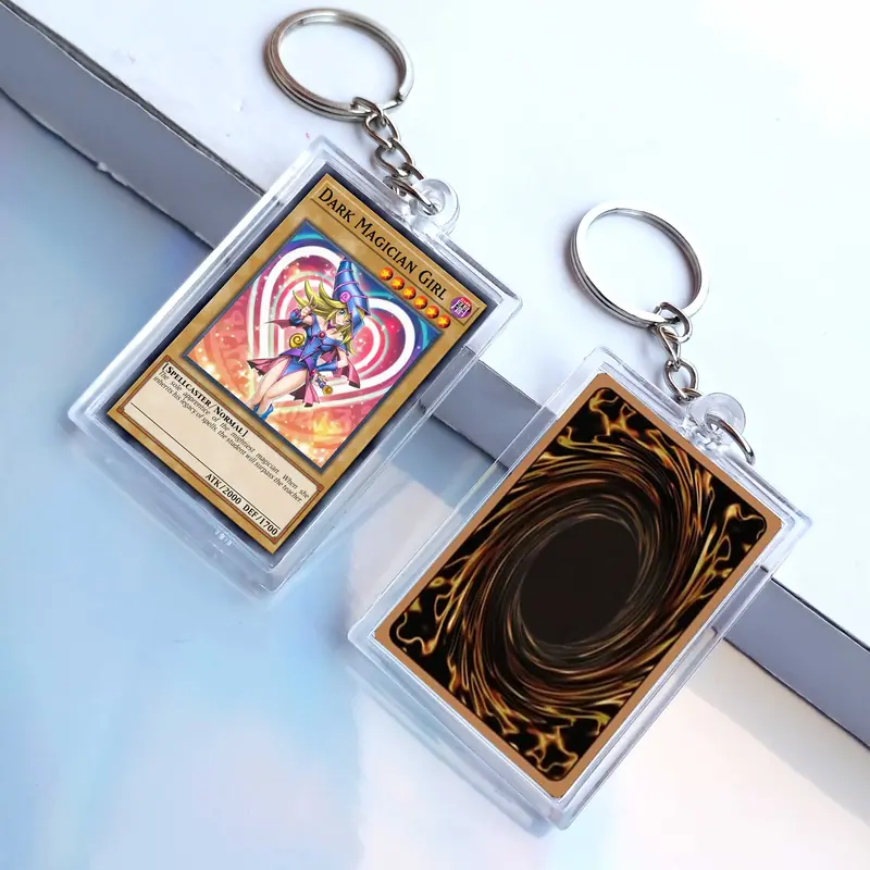 Gantungan kunci Keychain Yu-Gi-Oh! Hologram depan Belakang 2