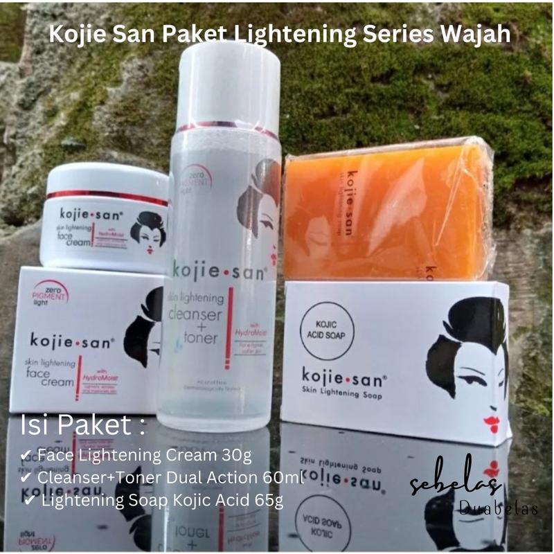 Paket Kojie san / Kojie san 3 in 1 Face Lightening Cream 30 gr / toner 100 ml / sabun 65 gr Original 100% BPOM 0
