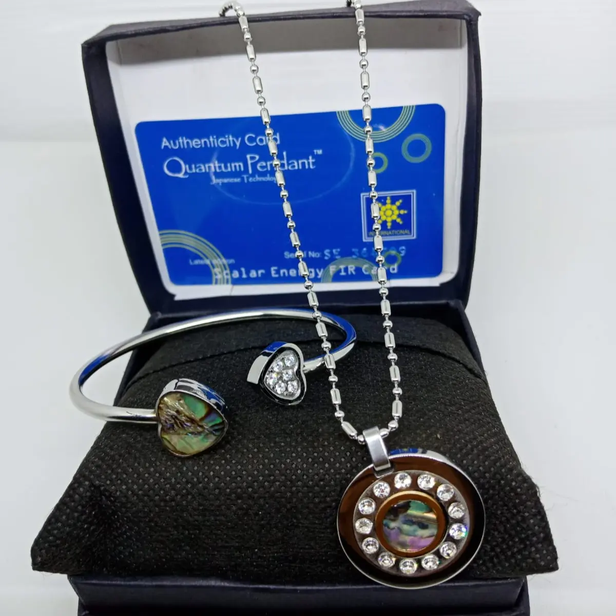 TERBARU 1 SET KALUNG SEHAT DAN GELANG LOVE PELANGI SILVER [ BISA COD ] Amber