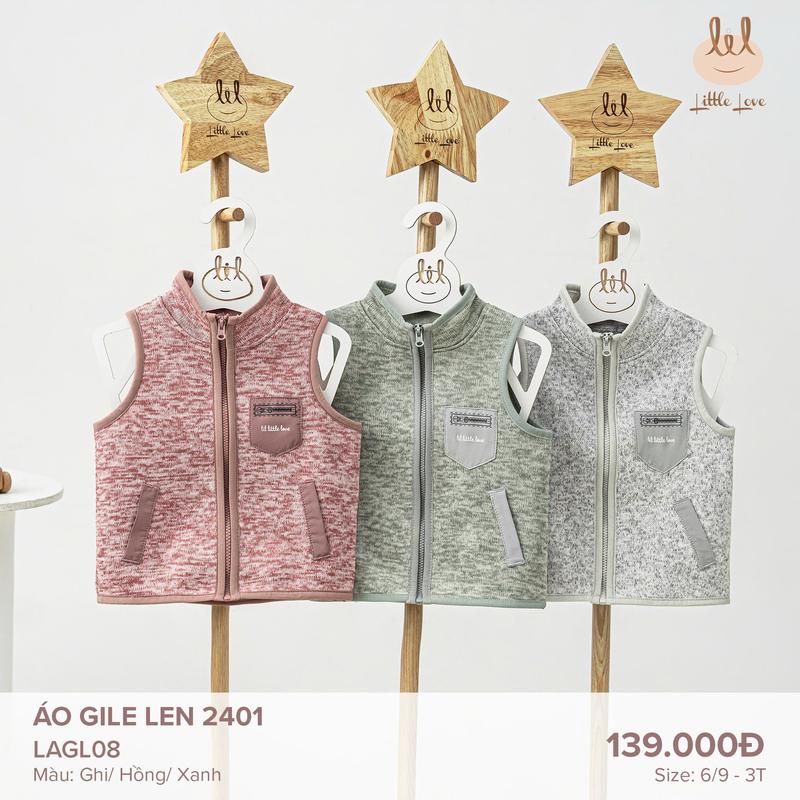  ÁO len gile mềm mịn cho bé  2024 LAGL08 