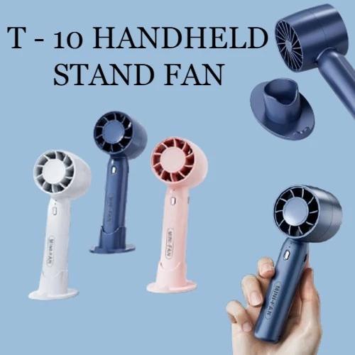 T10 Portable Mini Fan USB Rechargeable Turbo Fan Adjustable Cooling ...