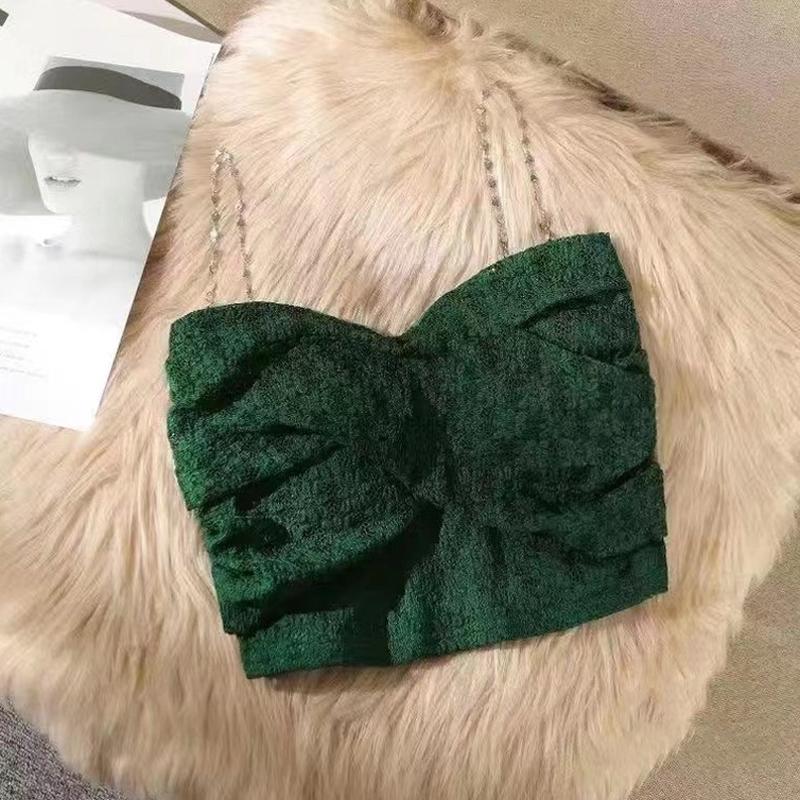 Product Introduction of Women's Strapless Casual Daily Tube Tops, Solid Color Ruched Bandeau Summer Crop Tops with Removable Heart Shape Chain Clean Outfit 24