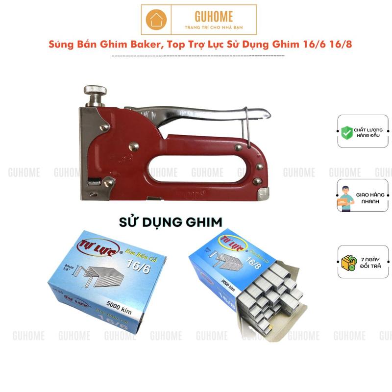 súnɡ Bắn Ghim Gỗ Máy Bấm Ghim Cầm Tay Có Trợ Lực, Ghim Gỗ, Khung Tranh, Tường, Tặng Kèm Thanh Ghim