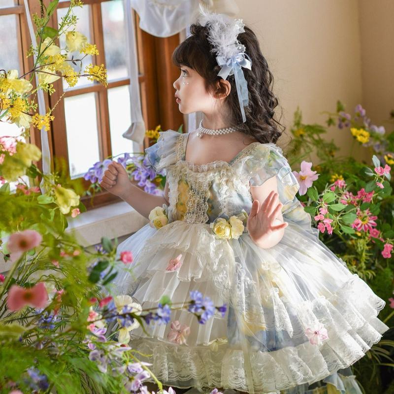 Váy Công Chúa Lolita Mùa Hè Cho Bé Gái, Phong Cách, Váy Phồng Mới, Váy Trẻ Em, Cổ Tích, Năm 2025 0