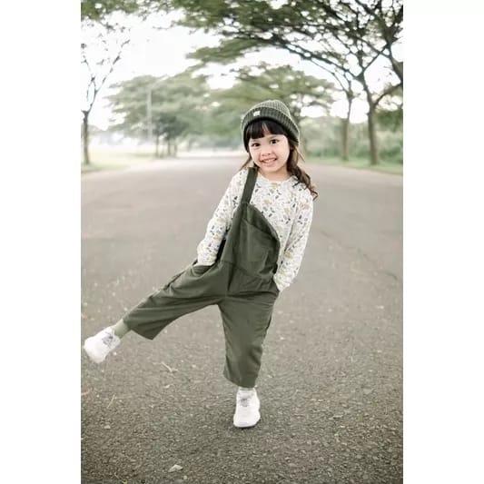 Baju Kodok Anak 10 -13 Tahun Jumpsuit Overall Celana Panjang Low Waist Katun Bunga Fashion Katun 8