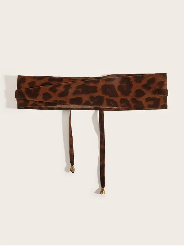Women's Leopard Print Wide Belt, Casual Waistband for Jeans, Fashion Belt for Party, Daily Clothing Decor, Trendy All-match & Exquisite Belt for Birthday Gift 7
