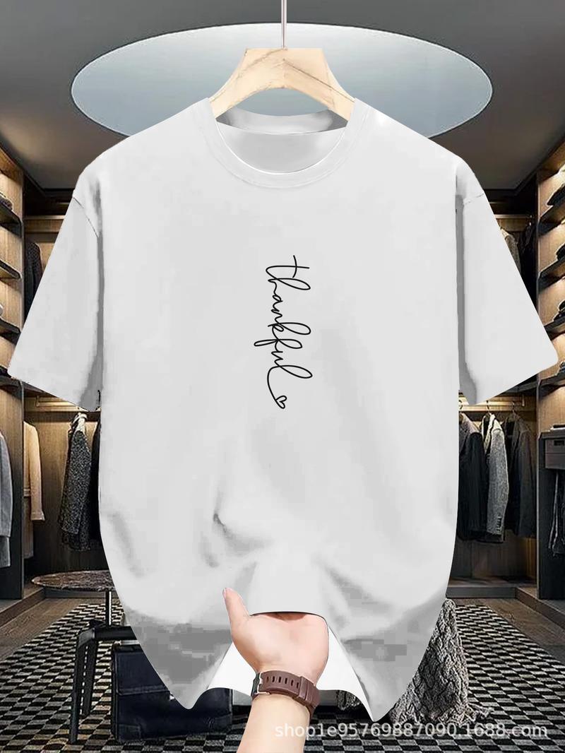 Product Introduction of Men's Casual Crew Neck T-Shirt, 100% Polyester Knit Fabric, Comfortable, Boston Print, Slightly Stretchy, Summer Short Sleeve Shirt, Versatile and Easy to Maintain, Regular Fit 21