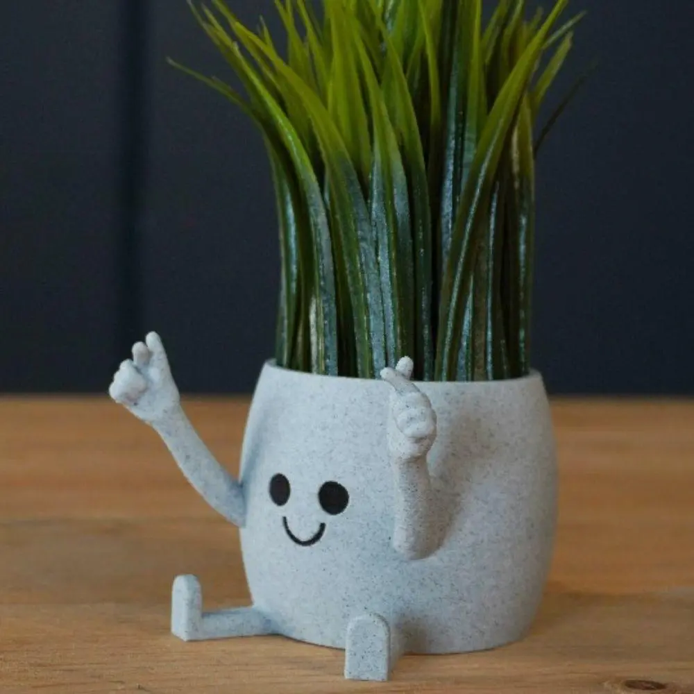 Creative Smile Face Design Flower Pot, Cute Plant Pot, Novelty Flower Pot for Home Garden Decoration, Unique Housewarming Gift Idea for Plant Lovers