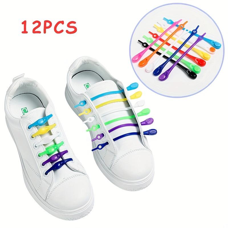 Product Introduction of 12-piece Set of Colorful Silicone Elastic Shoelaces, Multi-functional High Elasticity Lazy Shoelaces 0