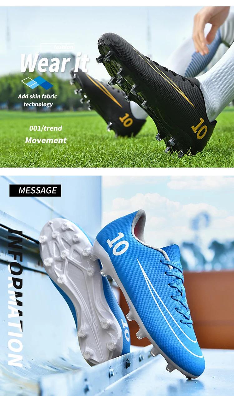 Product Introduction of Professional Men Football Shoes TF/FG Professional Boy Football Field Boots Society Cleats Soccer Shoes Fast Non Slip Sneaker 3