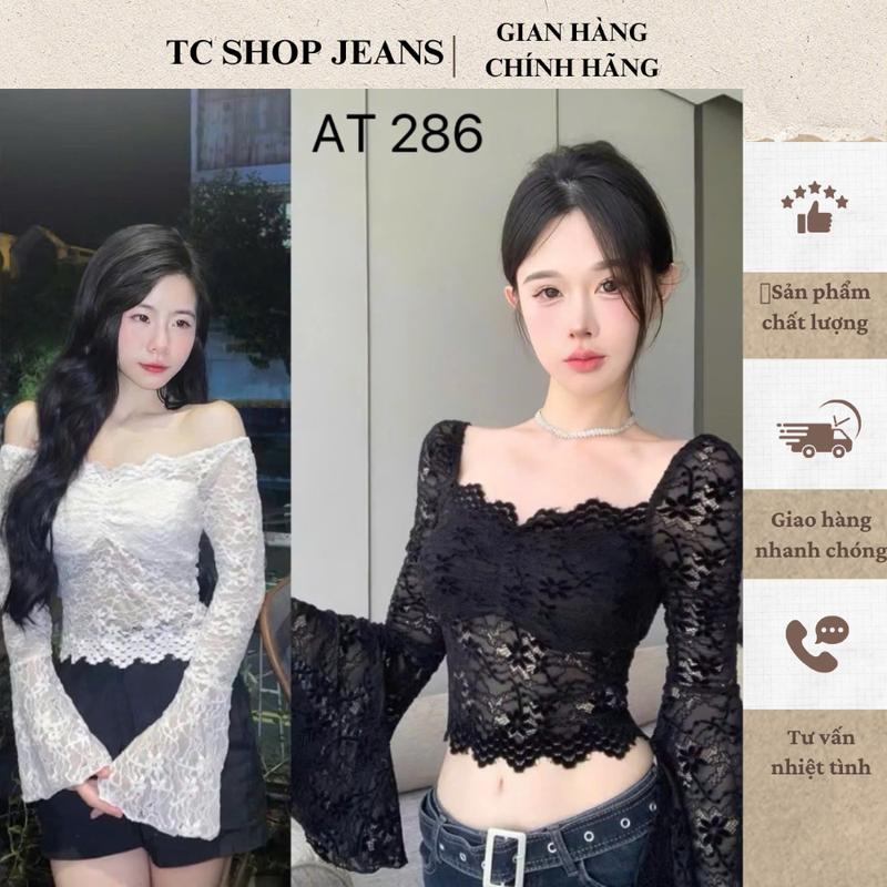 TCSHOPJEAN Áo Ren Tay Loe Bigsize 55kg đến 90kg Dáng Dài Phủ Bụng MÃ AT 286