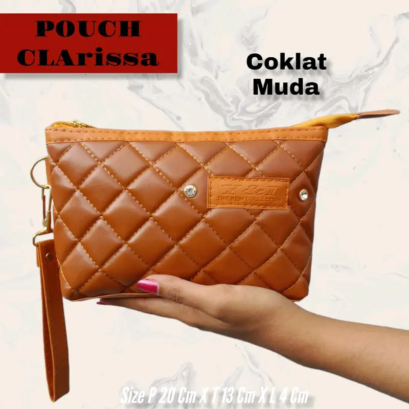 POUCH CLARISSA BORDIR dapat Tali pendek 3