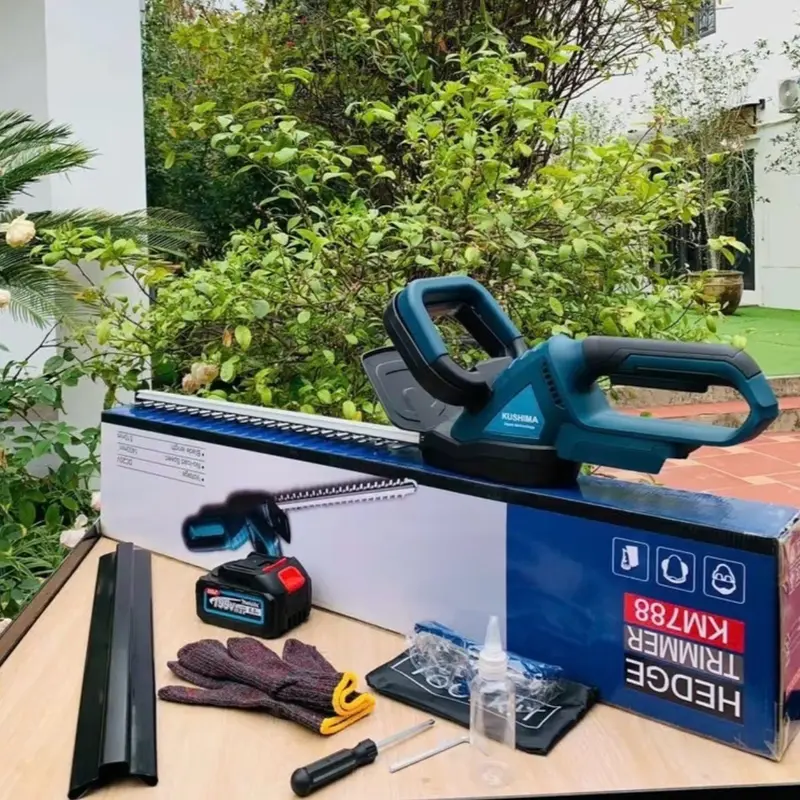 Máy cắt tỉa hàng rào cây cảnh , công suất 2500w , chiều dài lưỡi 52 cm , động cơ không chổi than siêu bền 3