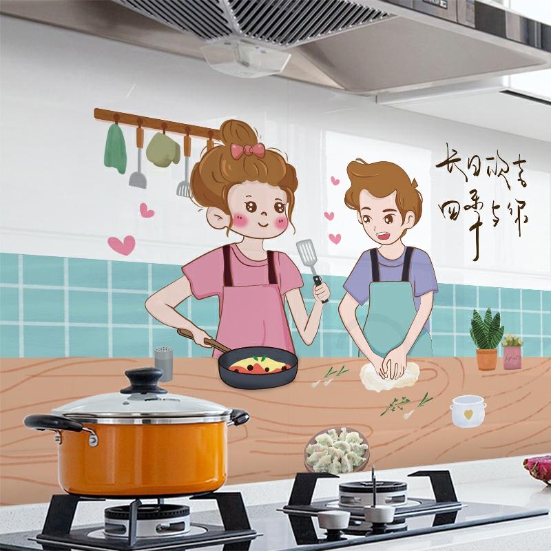 Tranh dán bếp chống dầu mỡ 60x90cm chịu nhiệt, giấy decal trang trí Decor Phòng bếp nhiều mẫu 6