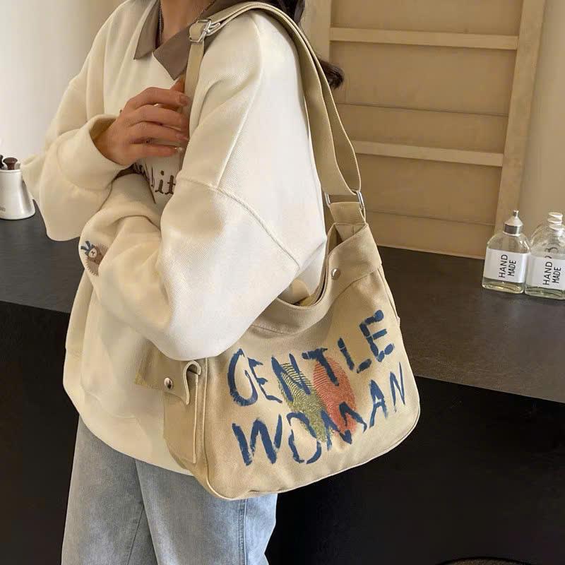 TÚI ĐEO CHÉO SIZE LỚN TÚI ĐEO VAI VẢI CANVAS ĐI HỌC ĐI CHƠI VỪA SÁCH VỞ A4 TIỆN LỢI