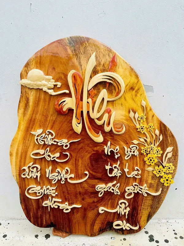 Tranh thư pháp treo tường chữ Hiếu 01 0